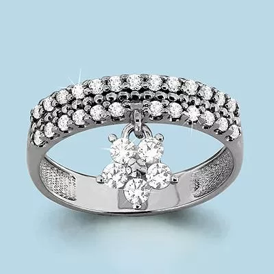 Кольцо, артикул LV63646А, серебро