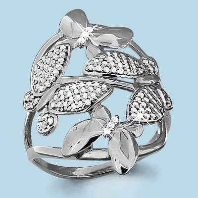 Кольцо, серебро, артикул LV63612А