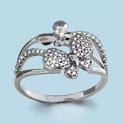 Кольцо, артикул LV63611А, серебро