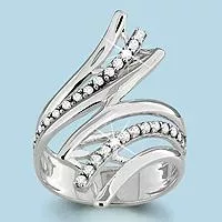 Кольцо, серебро, артикул LV63427А