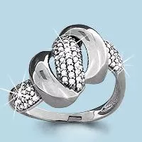 Кольцо, артикул LV63385А, серебро