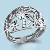 Кольцо, артикул LV63054А, серебро