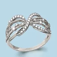 Кольцо, серебро, артикул LV63041А