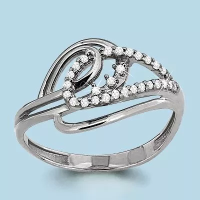 Кольцо, артикул LV62806А, серебро