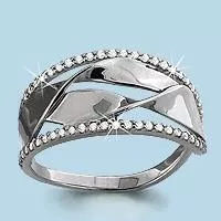 Кольцо, артикул LV62715А, серебро