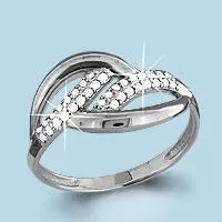 Кольцо, артикул LV62491А, серебро