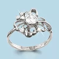 Кольцо, серебро, артикул LV62449