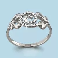 Кольцо, артикул LV62305А, серебро