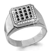 Кольцо, артикул LV62126Ч, серебро