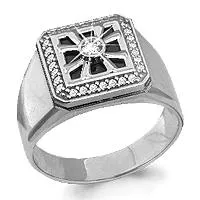 Кольцо, серебро, артикул LV62124Ч