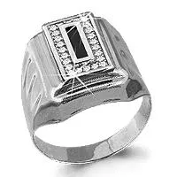 Кольцо, серебро, артикул LV62113Ч