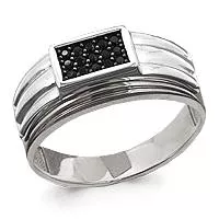 Кольцо, серебро, артикул LV62073Ч