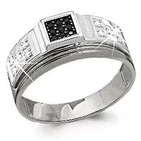 Кольцо, серебро, артикул LV62066Ч