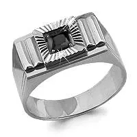 Кольцо, серебро, артикул LV62040Ч