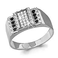 Кольцо, серебро, артикул LV62028Ч