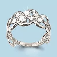 Кольцо, артикул LV61988А, серебро