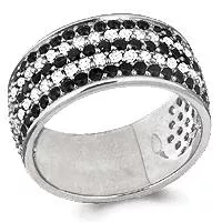 Кольцо, артикул LV61290Ч, серебро