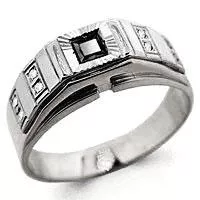 Кольцо, серебро, артикул LV61011Ч