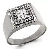 Кольцо, серебро, артикул LV61003Ч