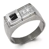 Кольцо, артикул LV60615Ч, серебро