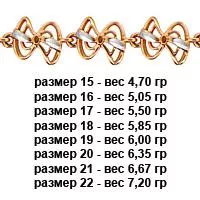 Браслет, артикул LV71023, золото