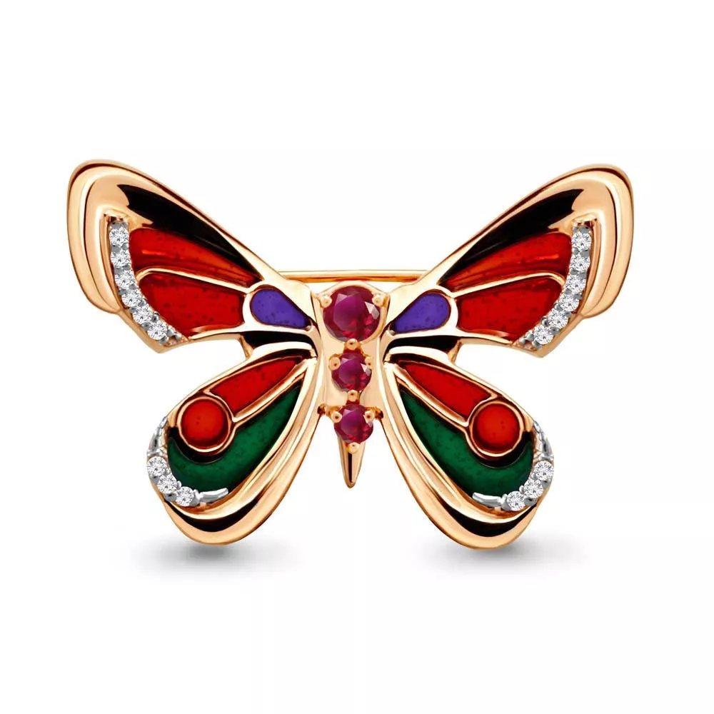 Брошь, золото, артикул LV971026Ак