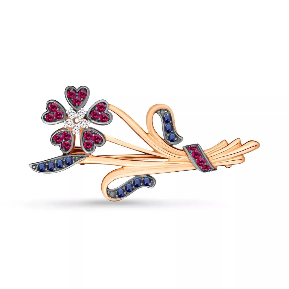 Брошь из золота, артикул LV971017Ак