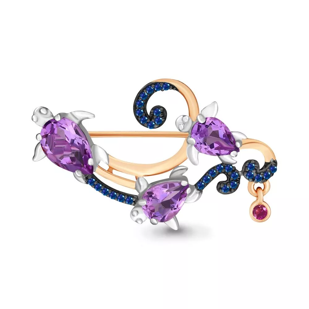 Брошь, золото, артикул LV7277904ВБ