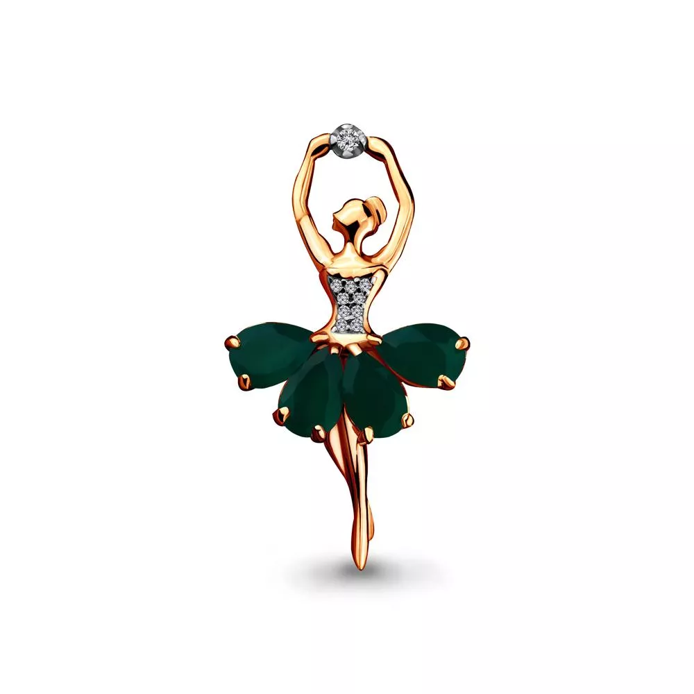 Брошь, артикул LV7263309А, золото