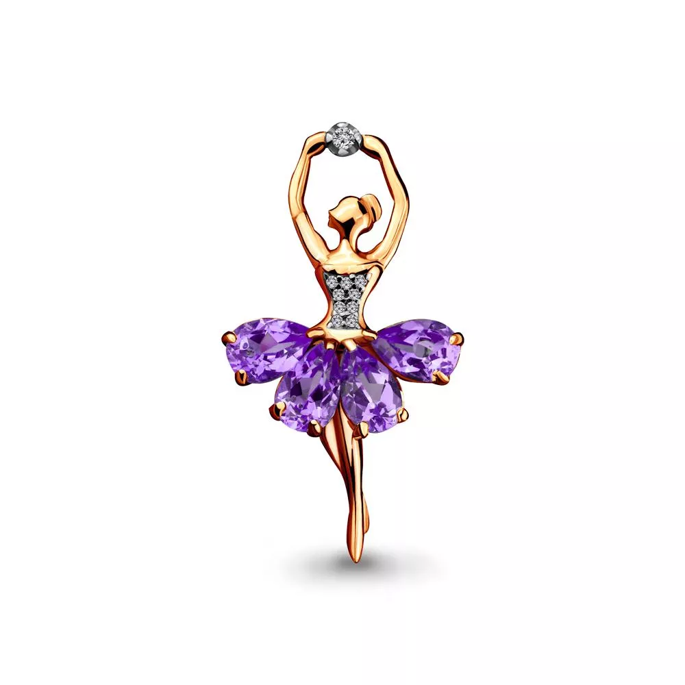 Брошь, артикул LV7263304А, золото