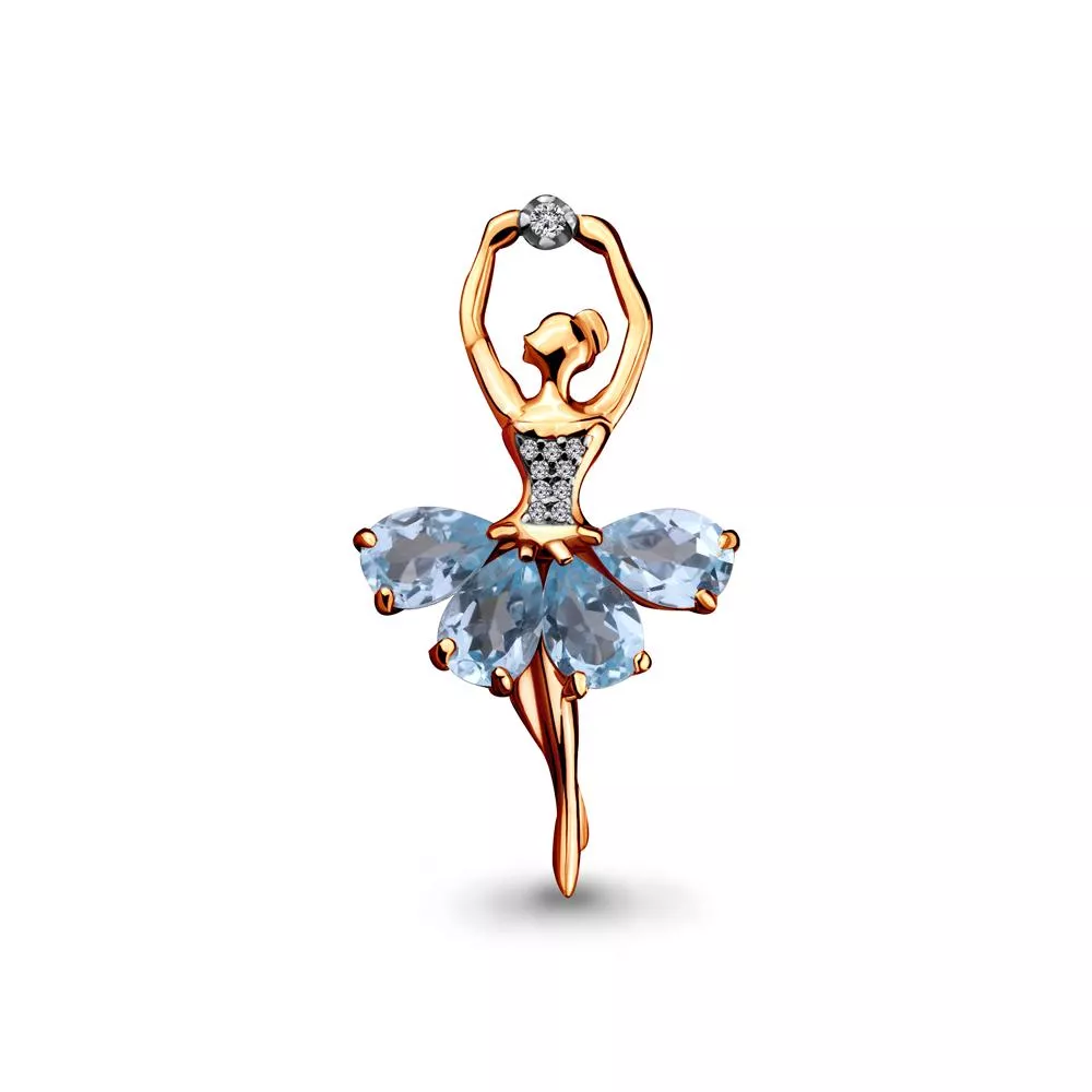 Брошь из золота, артикул LV7263302А