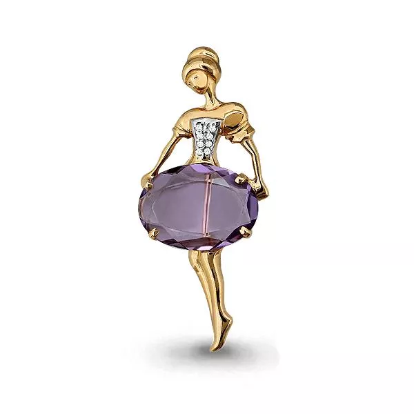 Брошь, артикул LV7263204А, золото