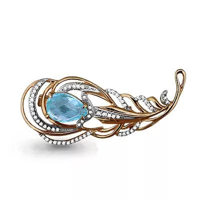 Брошь, артикул LV7261305А, золото