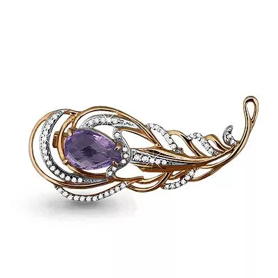 Брошь, золото, артикул LV7261304А