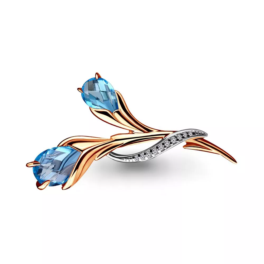 Брошь, золото, артикул LV7260805А