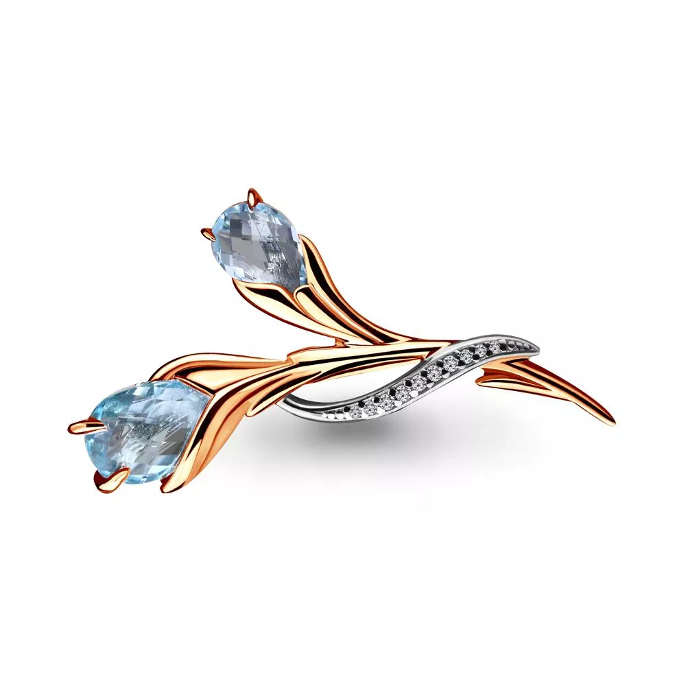 Брошь, золото, артикул LV7260802А