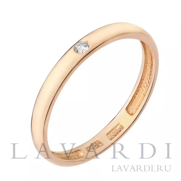 Помолвочное кольцо с бриллиантом