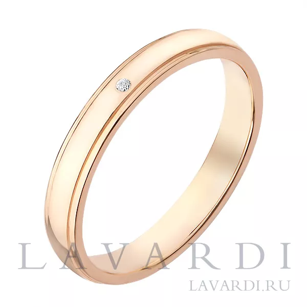 Помолвочное кольцо с бриллиантом