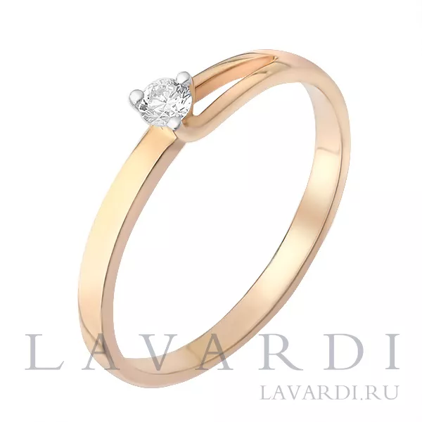 Помолвочное кольцо с бриллиантом