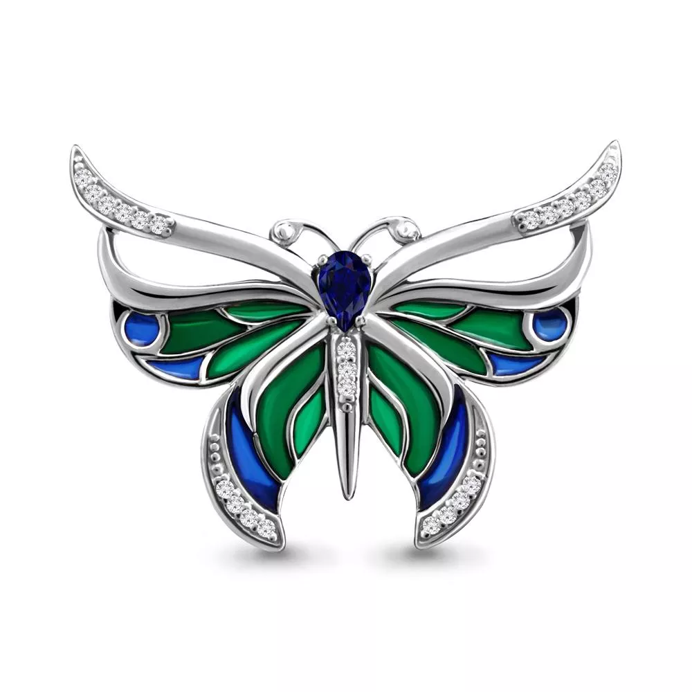 Брошь из серебра, артикул LV77303Б