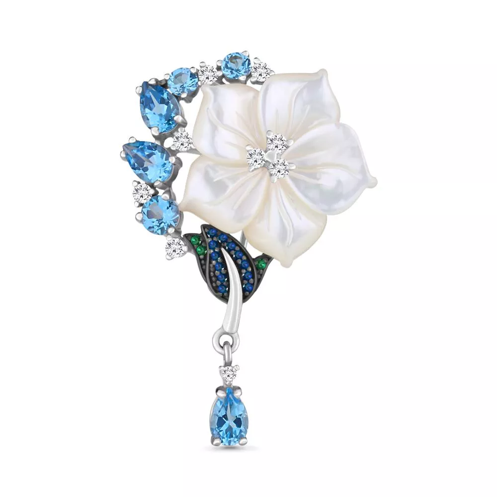 Брошь, серебро, артикул LV7277505БГ