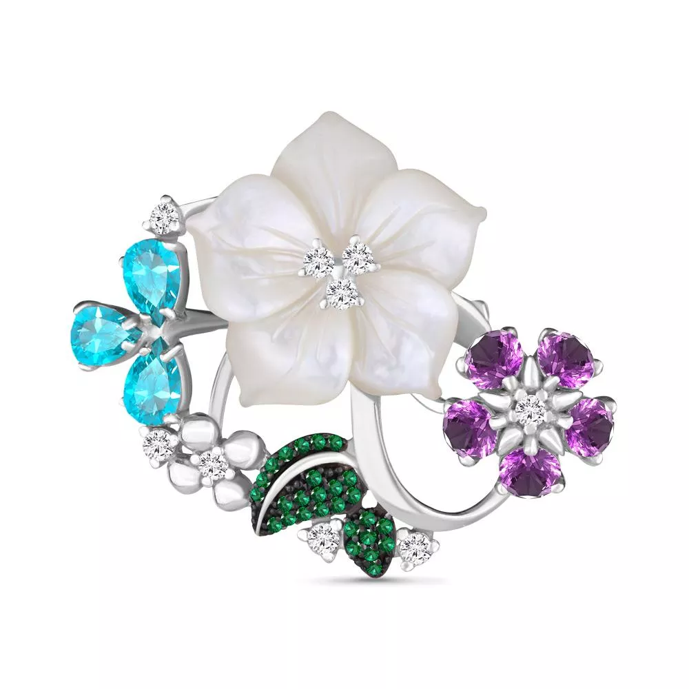 Брошь, артикул LV7277430Г, серебро