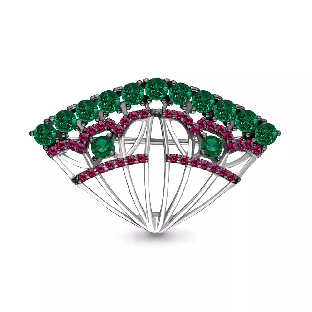 Брошь, артикул LV72765ВГ, серебро