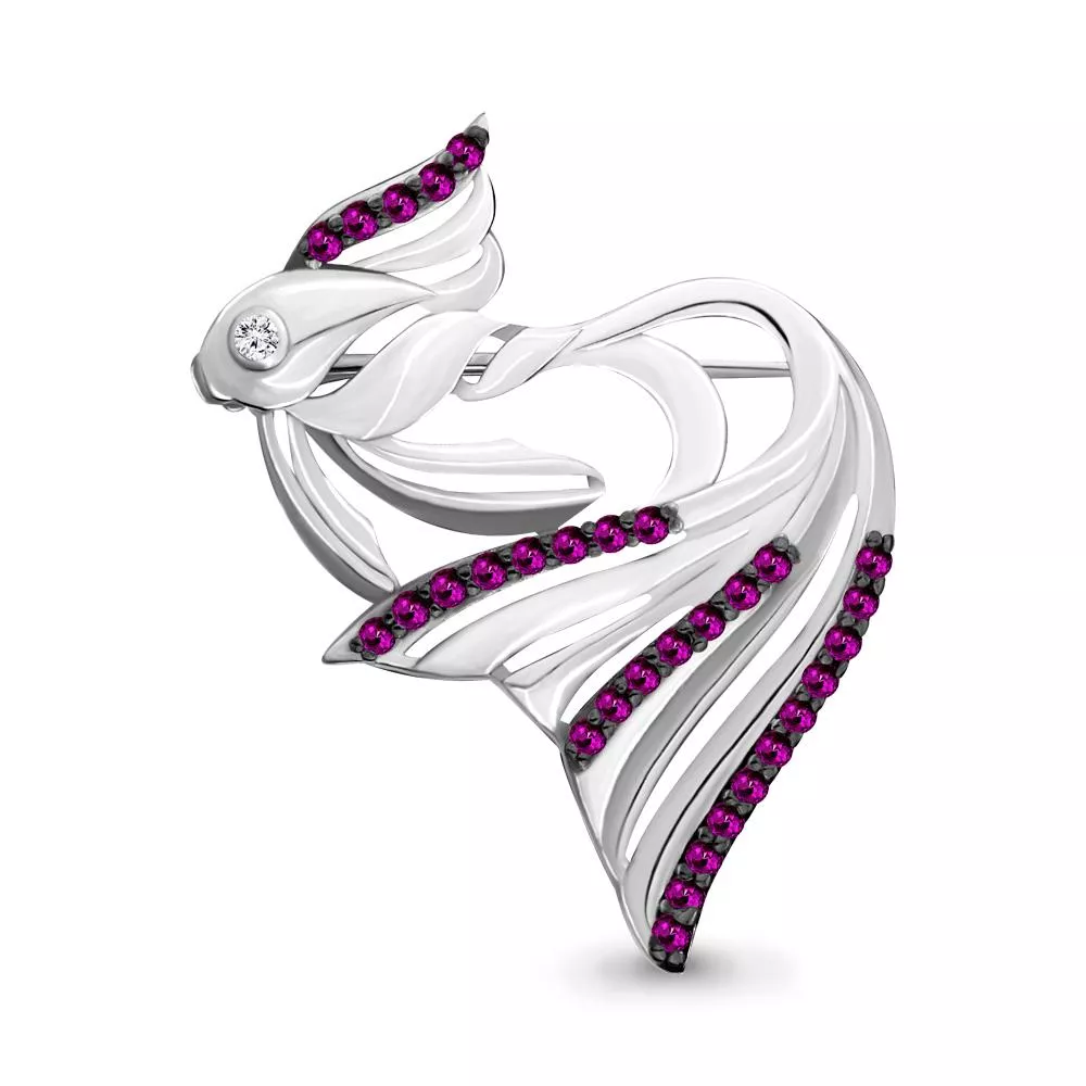 Брошь, серебро, артикул LV72762В