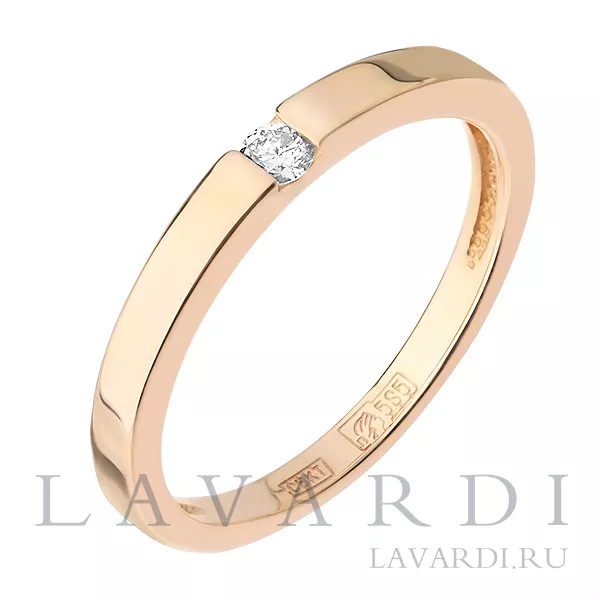 Помолвочное кольцо с бриллиантом
