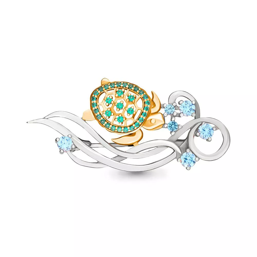 Брошь, артикул LV72761ГБ, серебро