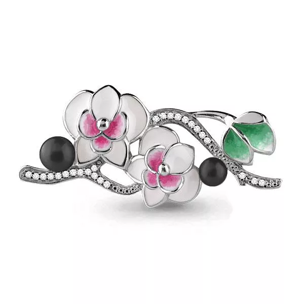 Брошь, серебро, артикул LV72727Ч