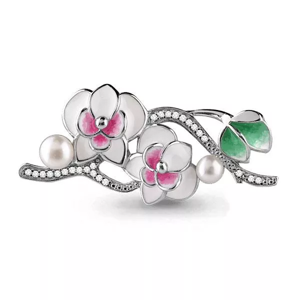 Брошь из серебра, артикул LV72727А