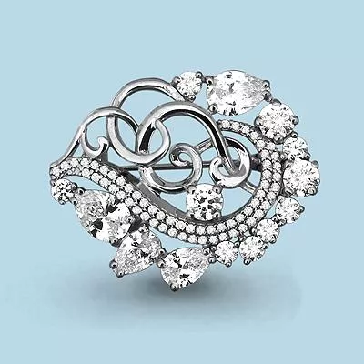 Брошь из серебра, артикул LV72677А