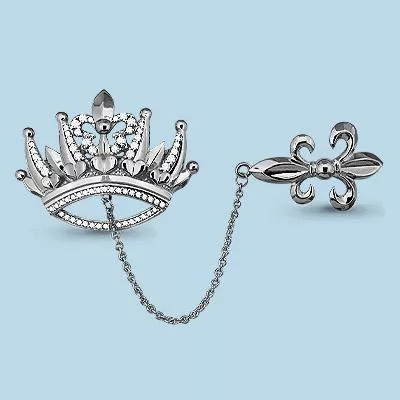 Брошь, серебро, артикул LV72675А